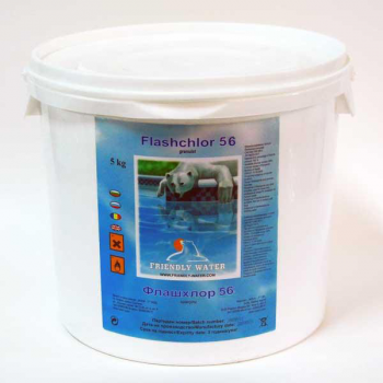 Флашхлор 56 Friendly Water, бърз хлор гранулиран, 5 кг Флашхлор 56 Friendly Water, бърз хлор гранулиран, 5 кг
